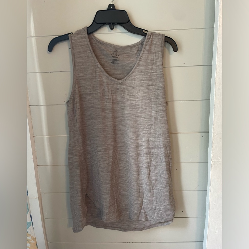 WoolX Sophie Tunic Tank Size Medium Oatmeal Grey